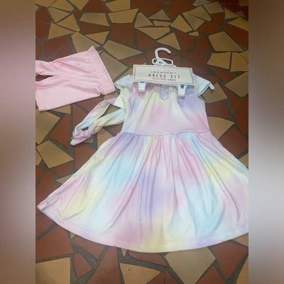 🦄2T unicorn dress set, 3 pieces, new with tag, unicorn outfit, girls 2T - Picture 11 of 12